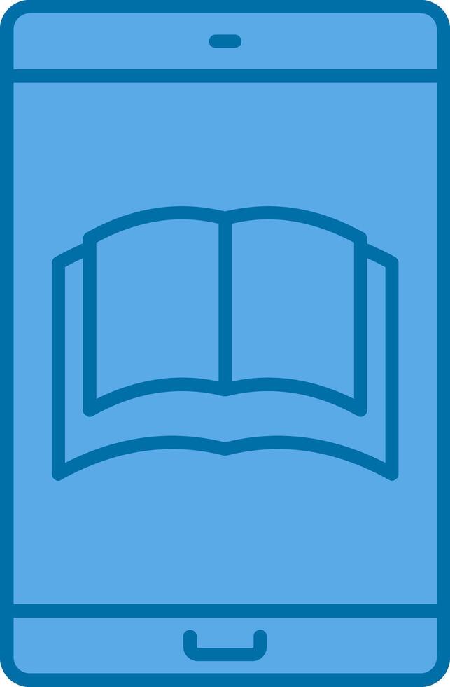 onderwijs app gevulde blauw icoon vector