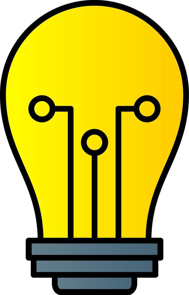lamp lijn gevulde helling icoon vector