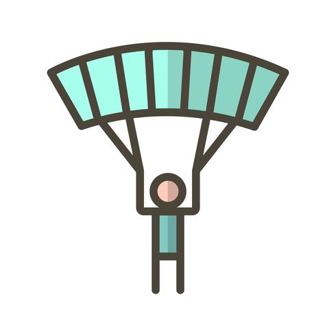 Parachutist pictogram vectorillustratie vector