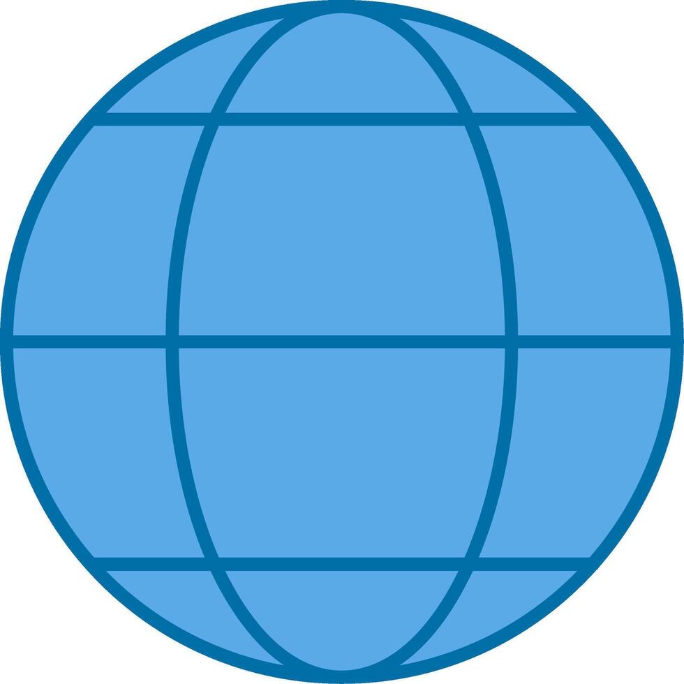 wereld gevulde blauw icoon vector