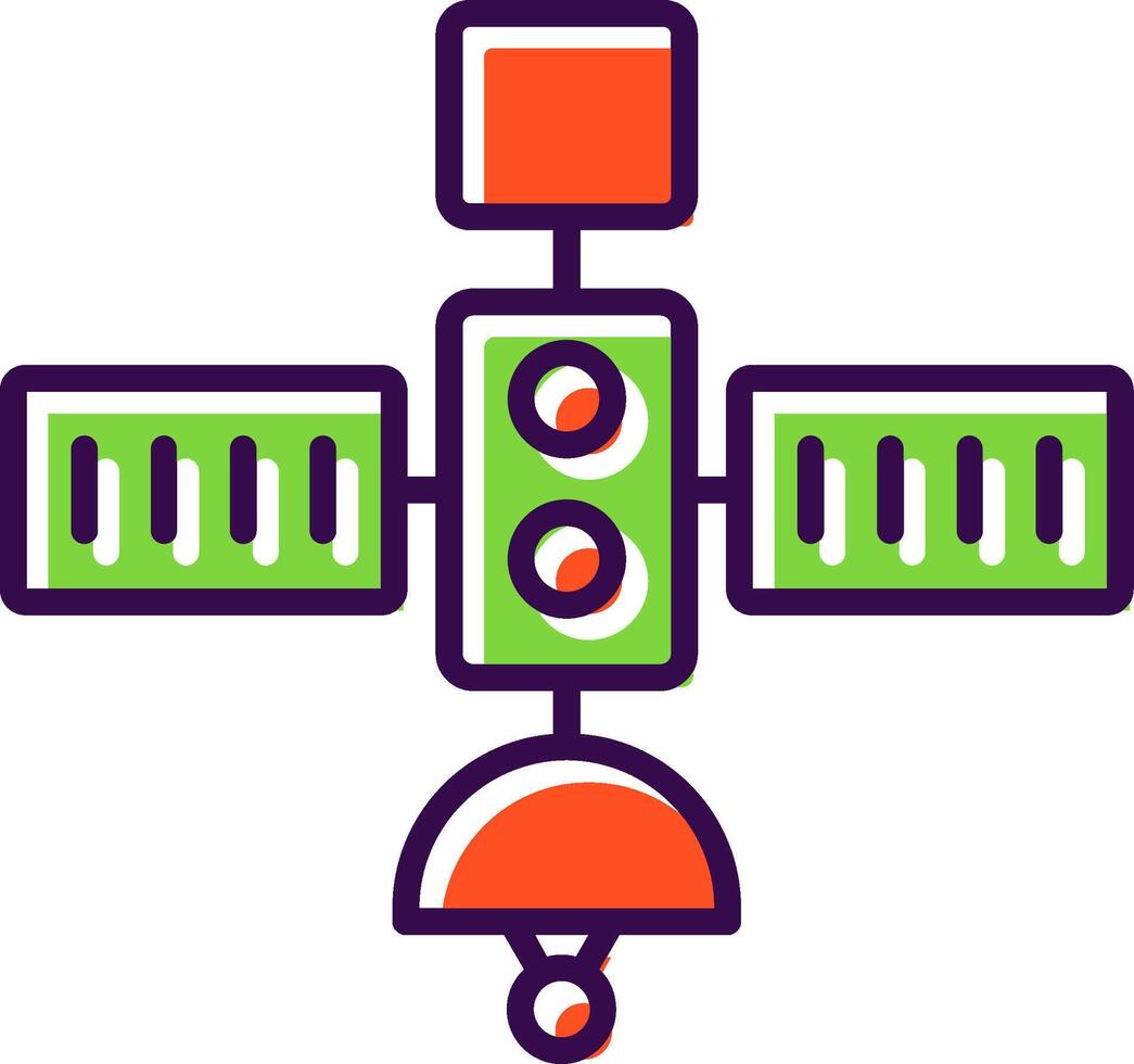 satelliet gevulde icoon vector