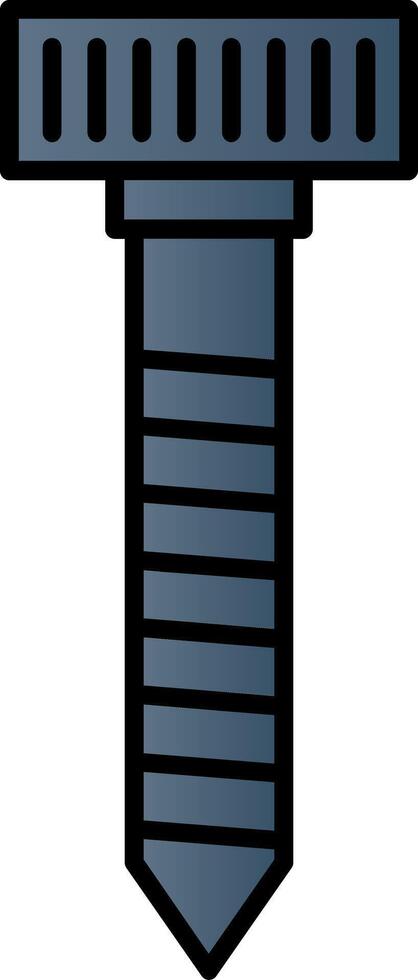 schroef lijn gevulde helling icoon vector