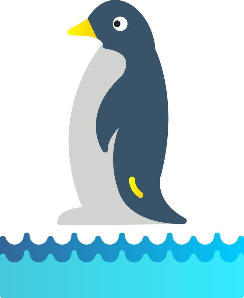 pinguïn vlak helling icoon vector