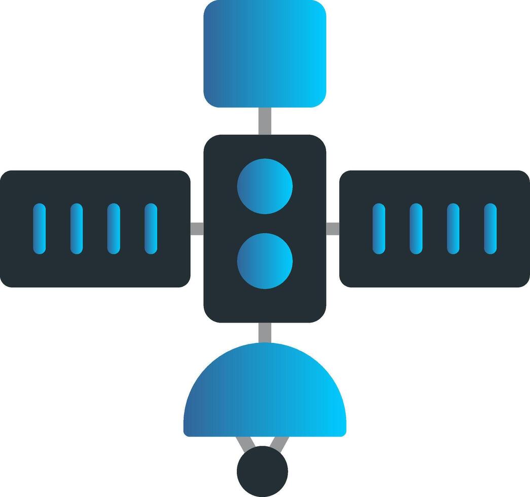 satelliet vlak helling icoon vector