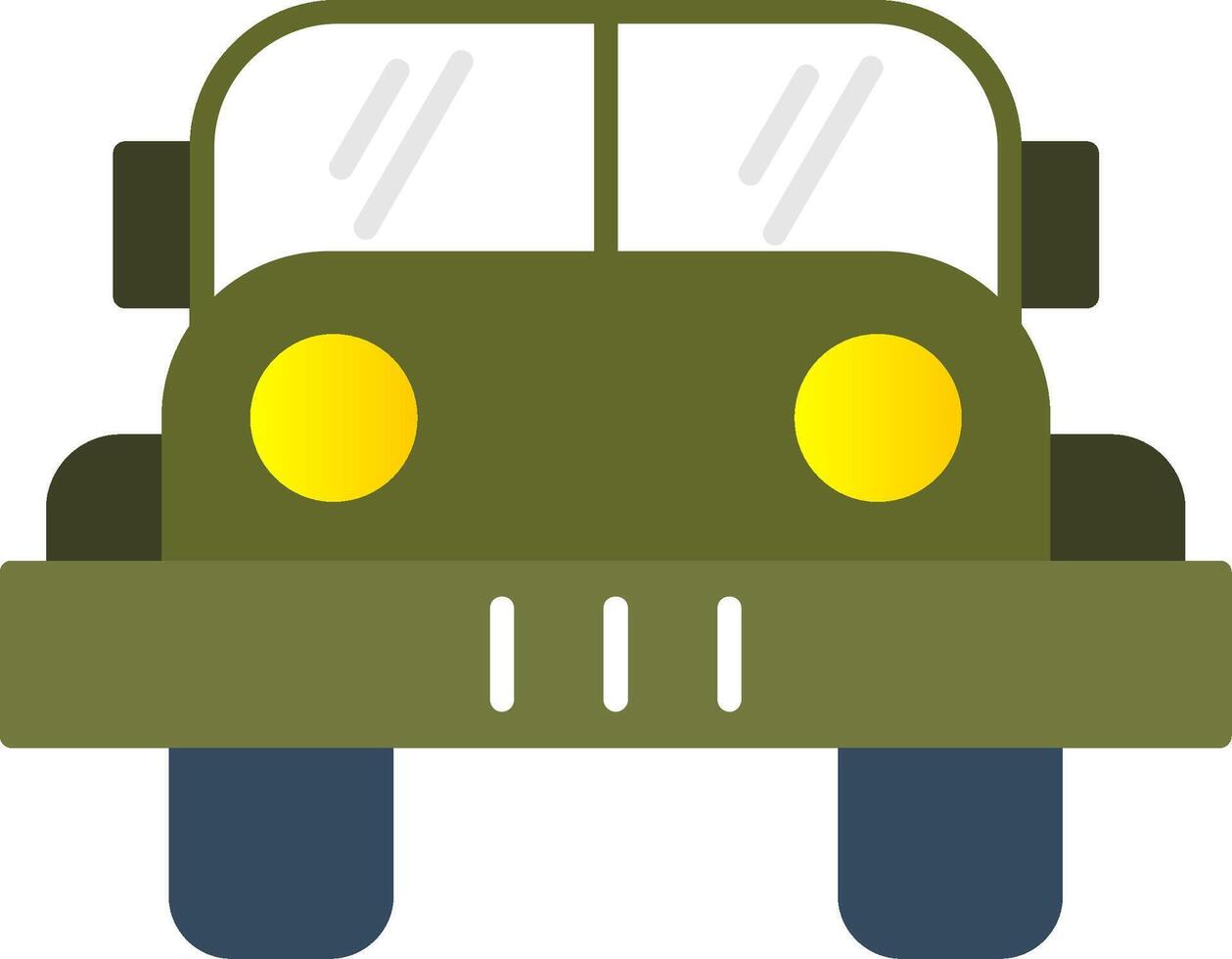 leger jeep vlak helling icoon vector