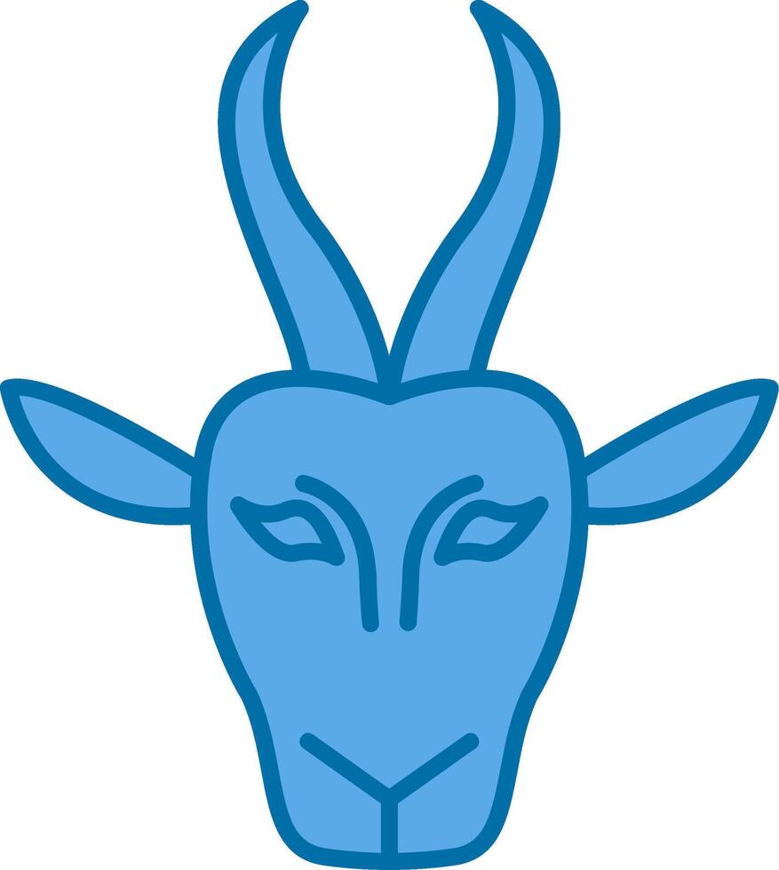 gazelle gevulde blauw icoon vector
