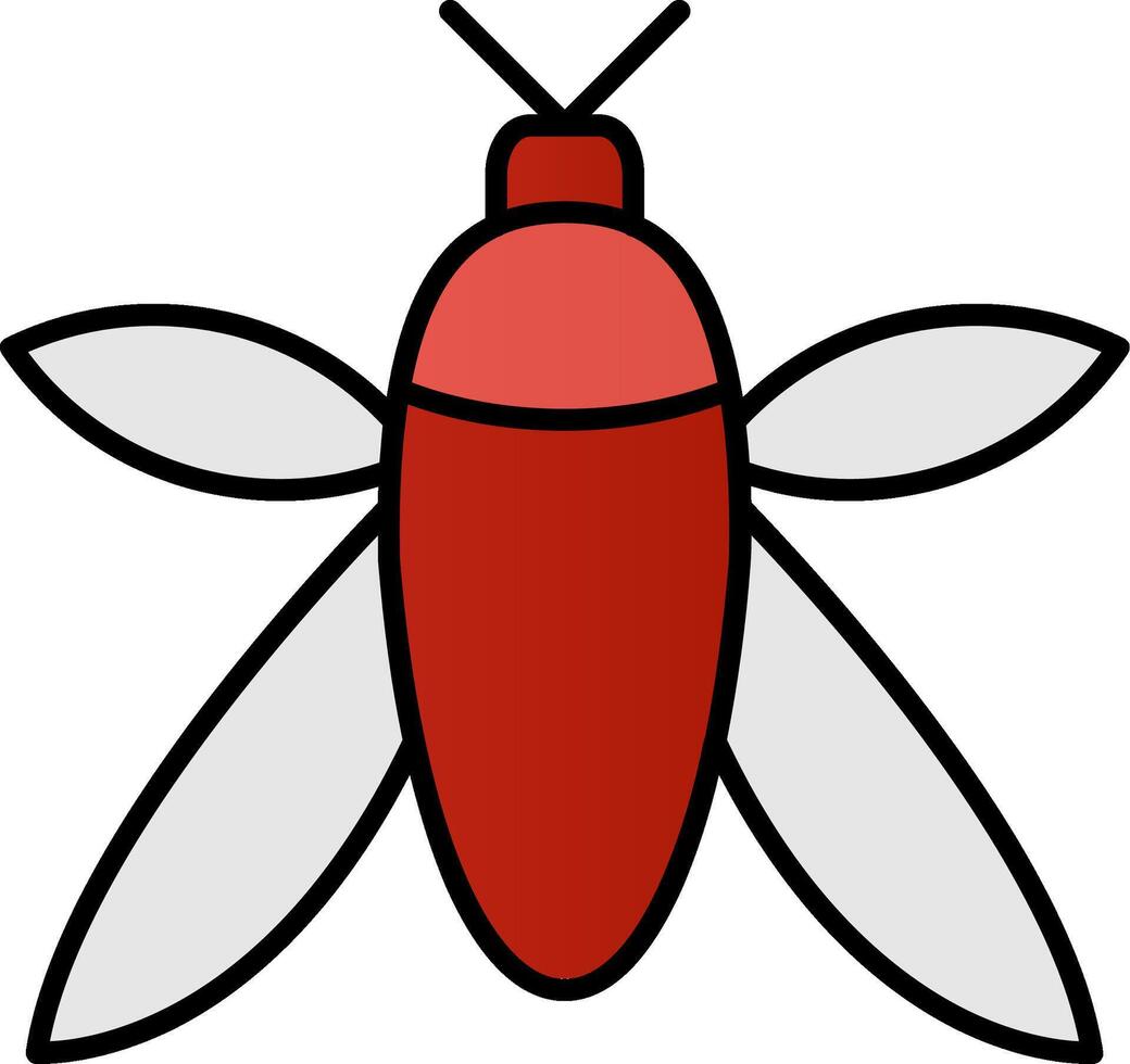 insect lijn gevulde helling icoon vector