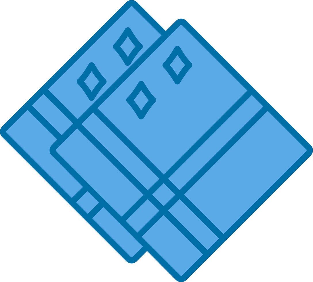 zakdoek gevulde blauw icoon vector