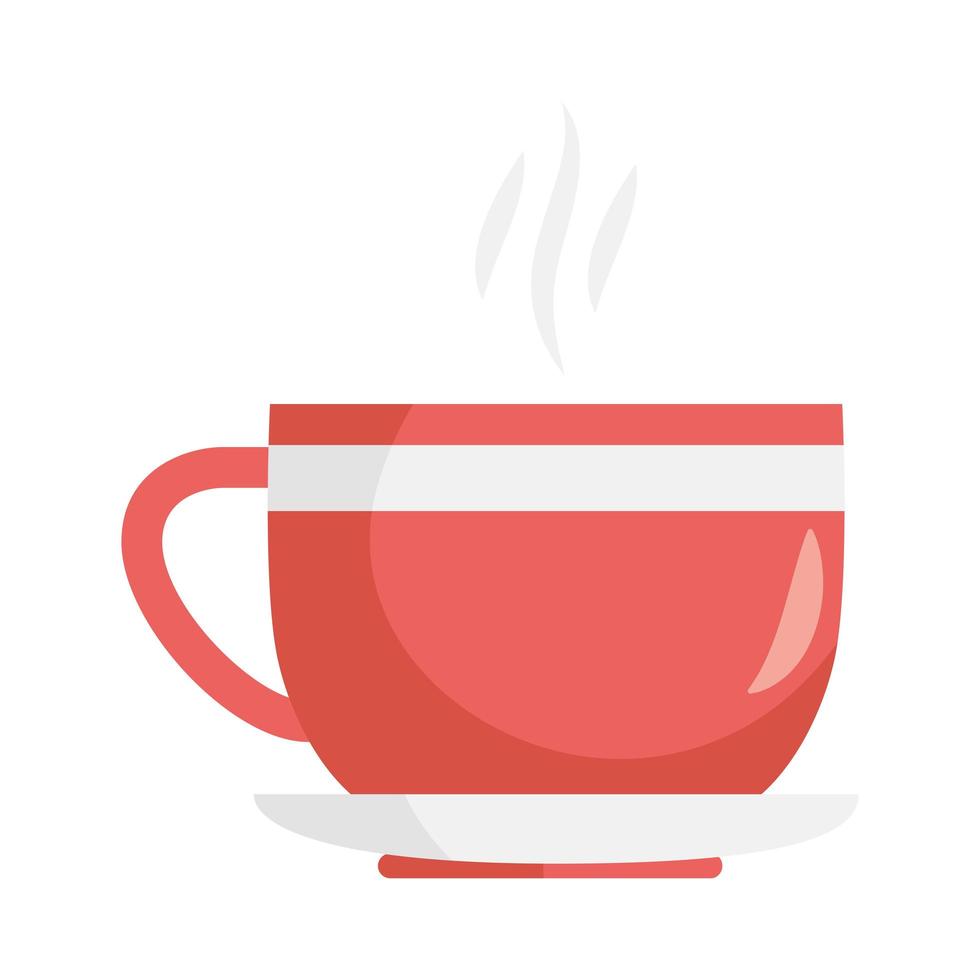 Koffiekopje drankje geïsoleerde pictogram vector