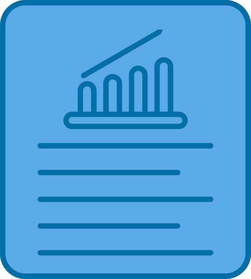lijn diagram gevulde blauw icoon vector