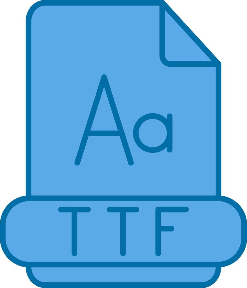 ttf gevulde blauw icoon vector