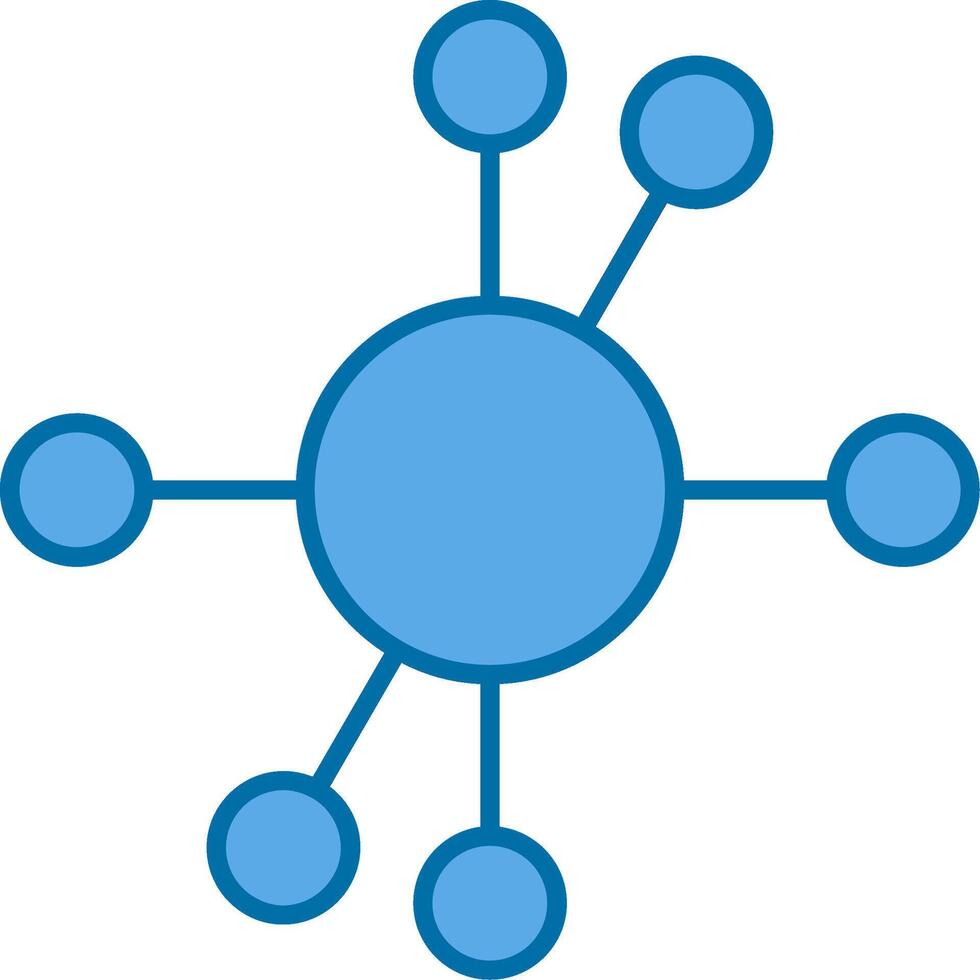 diagram gevulde blauw icoon vector