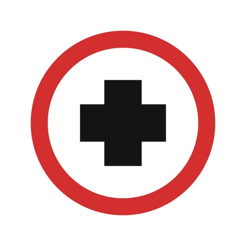 Vector Hospiatal verkeersbord pictogram