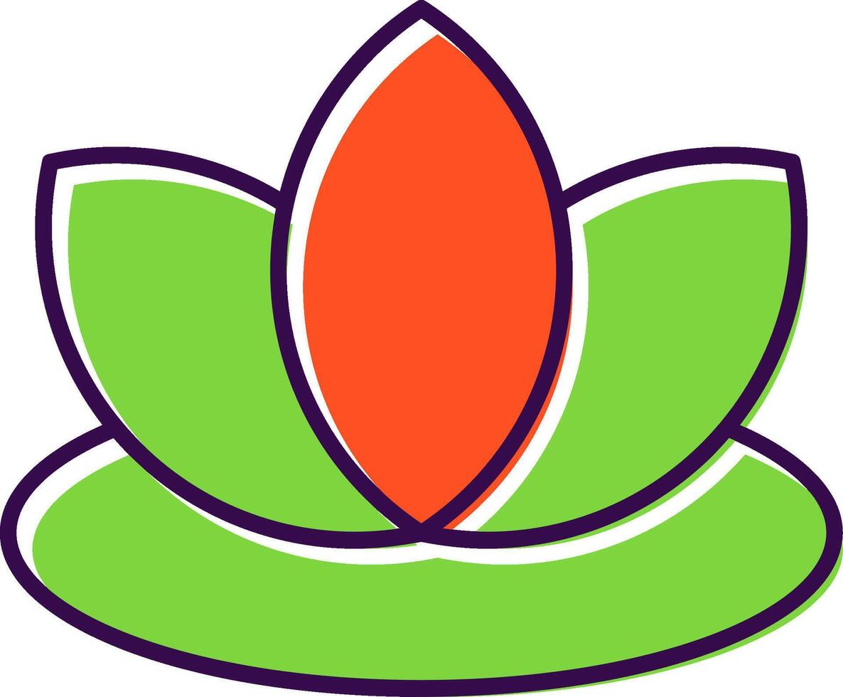 lotus gevulde icoon vector
