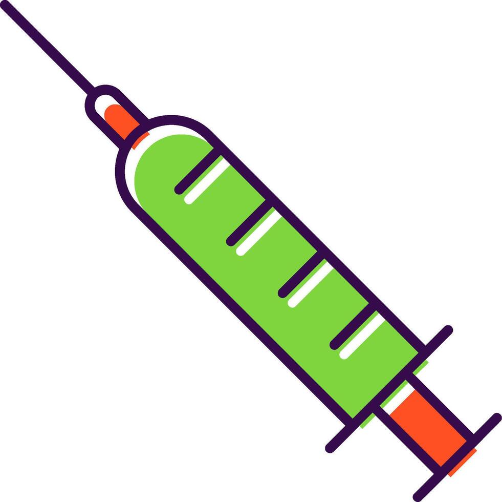 injectiespuit gevulde icoon vector