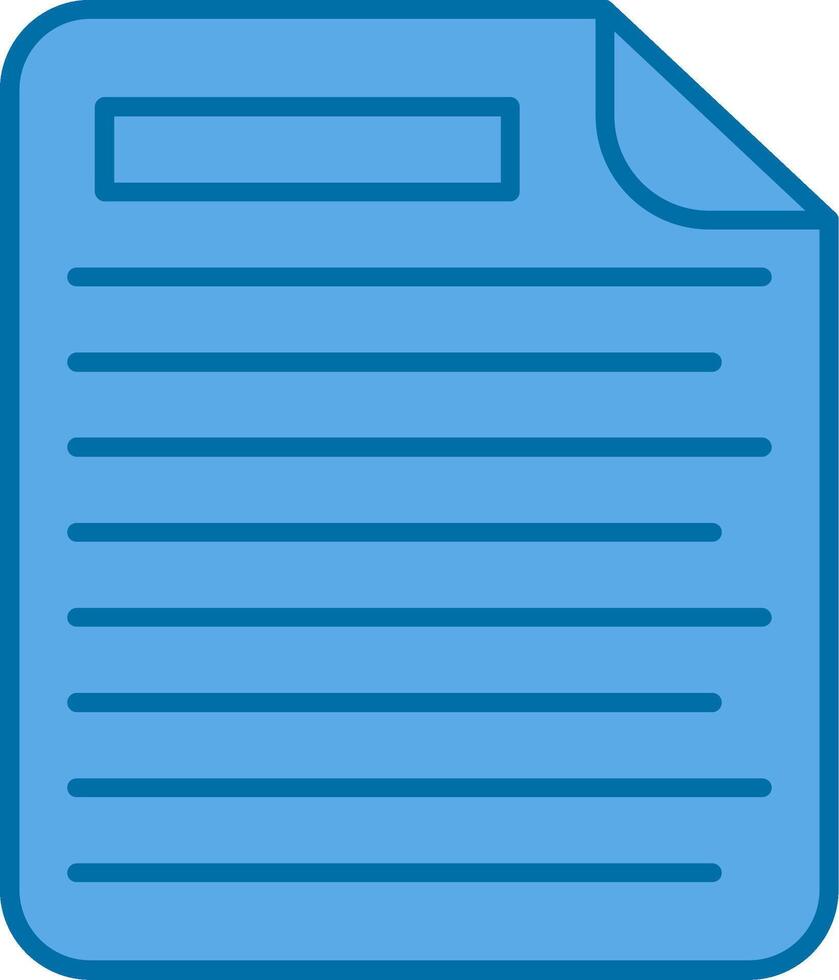document gevulde blauw icoon vector