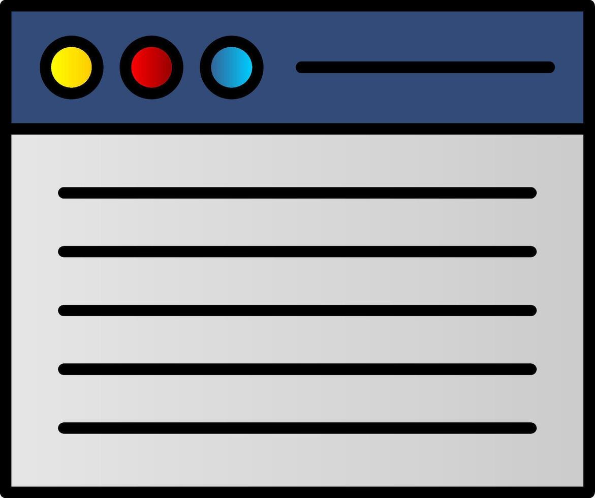 web lijn gevulde helling icoon vector