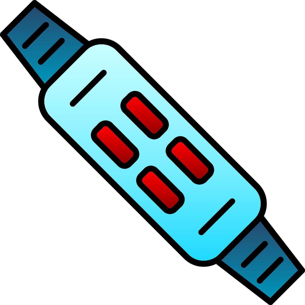 geschiktheid armband lijn gevulde helling icoon vector