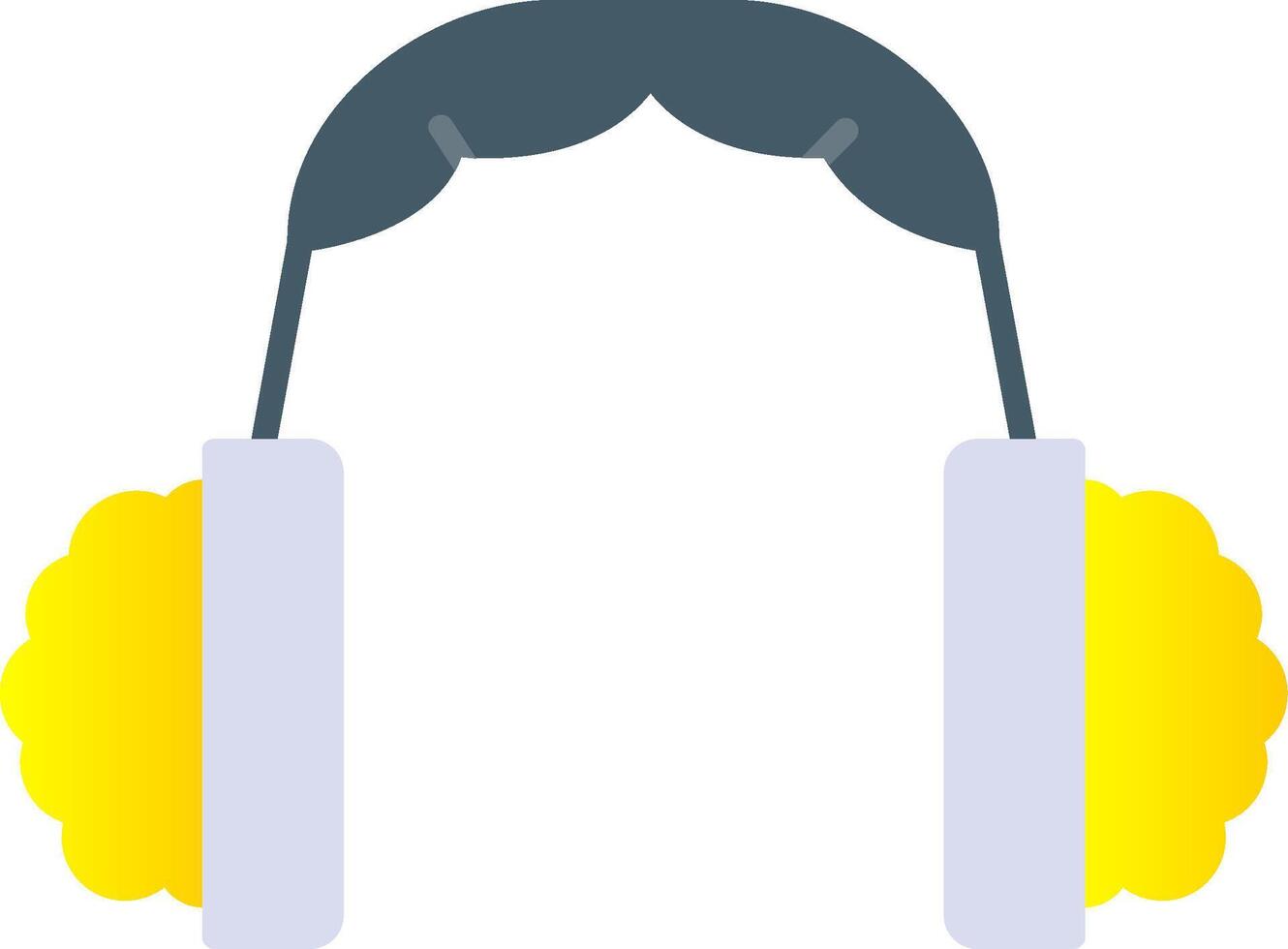 oorbeschermer vlak helling icoon vector