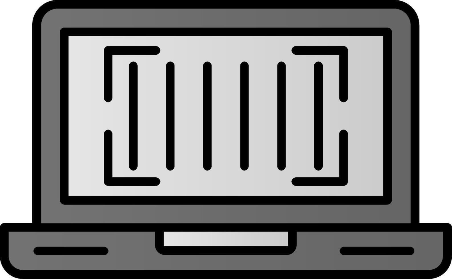 streepjescode lijn gevulde helling icoon vector