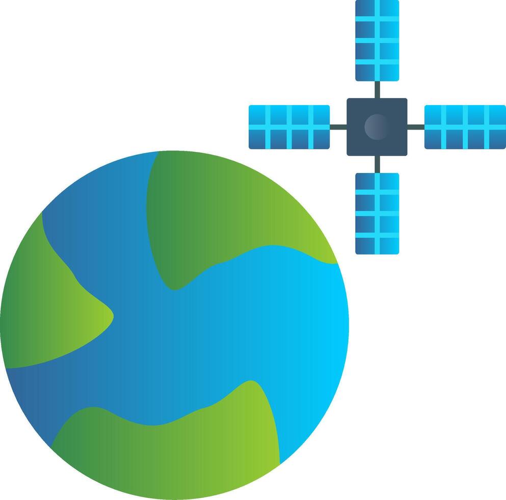 satelliet vlak helling icoon vector