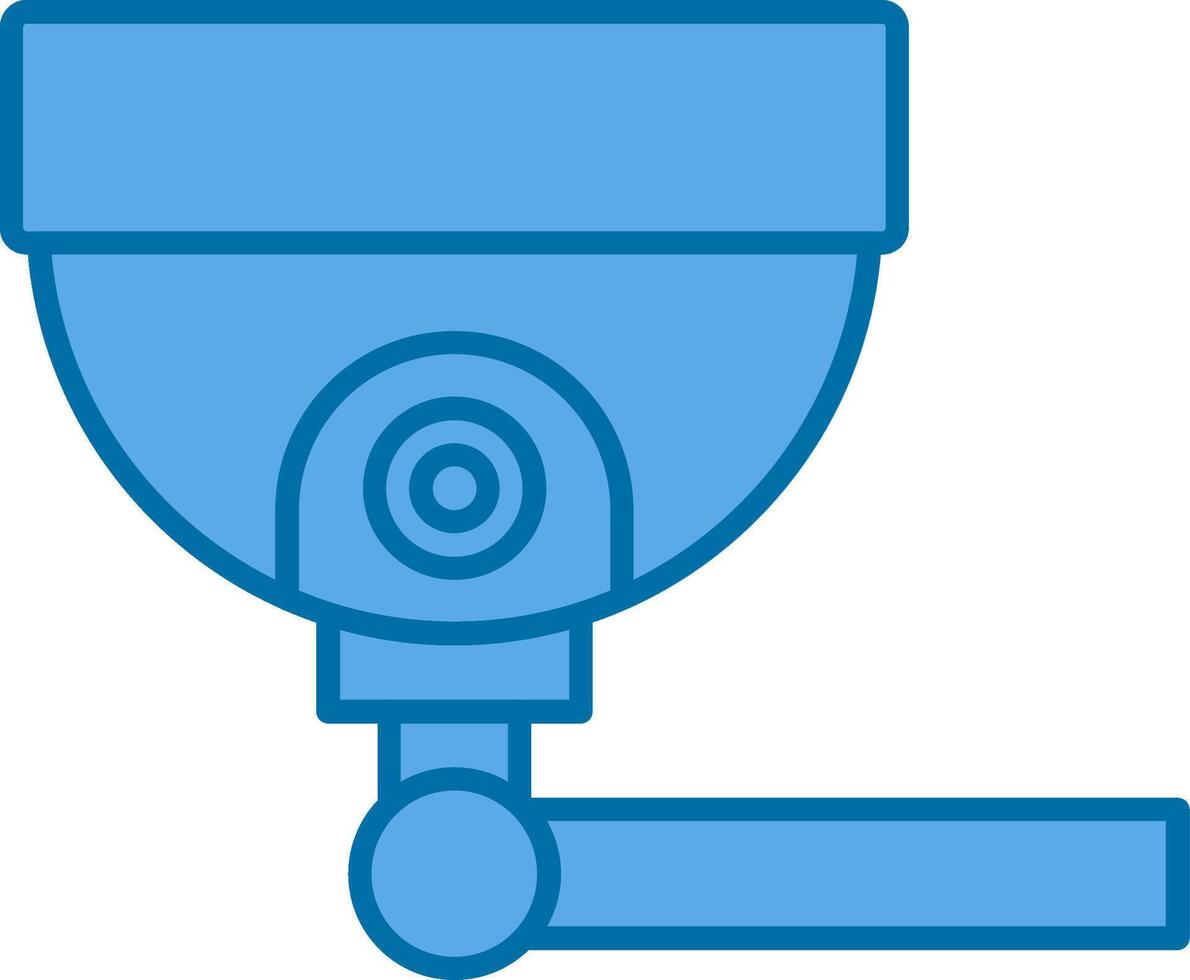 veiligheid camera gevulde blauw icoon vector