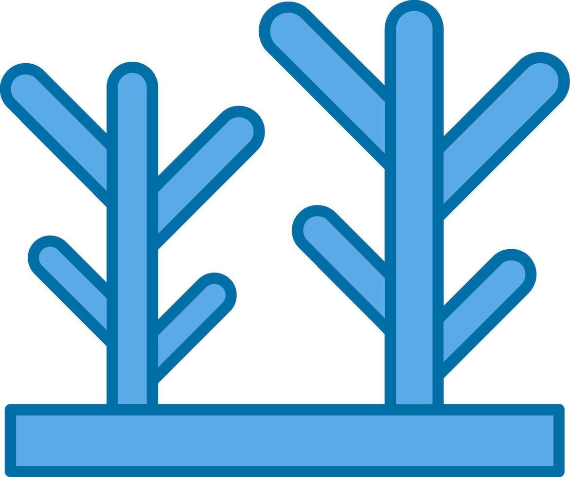 koraal gevulde blauw icoon vector