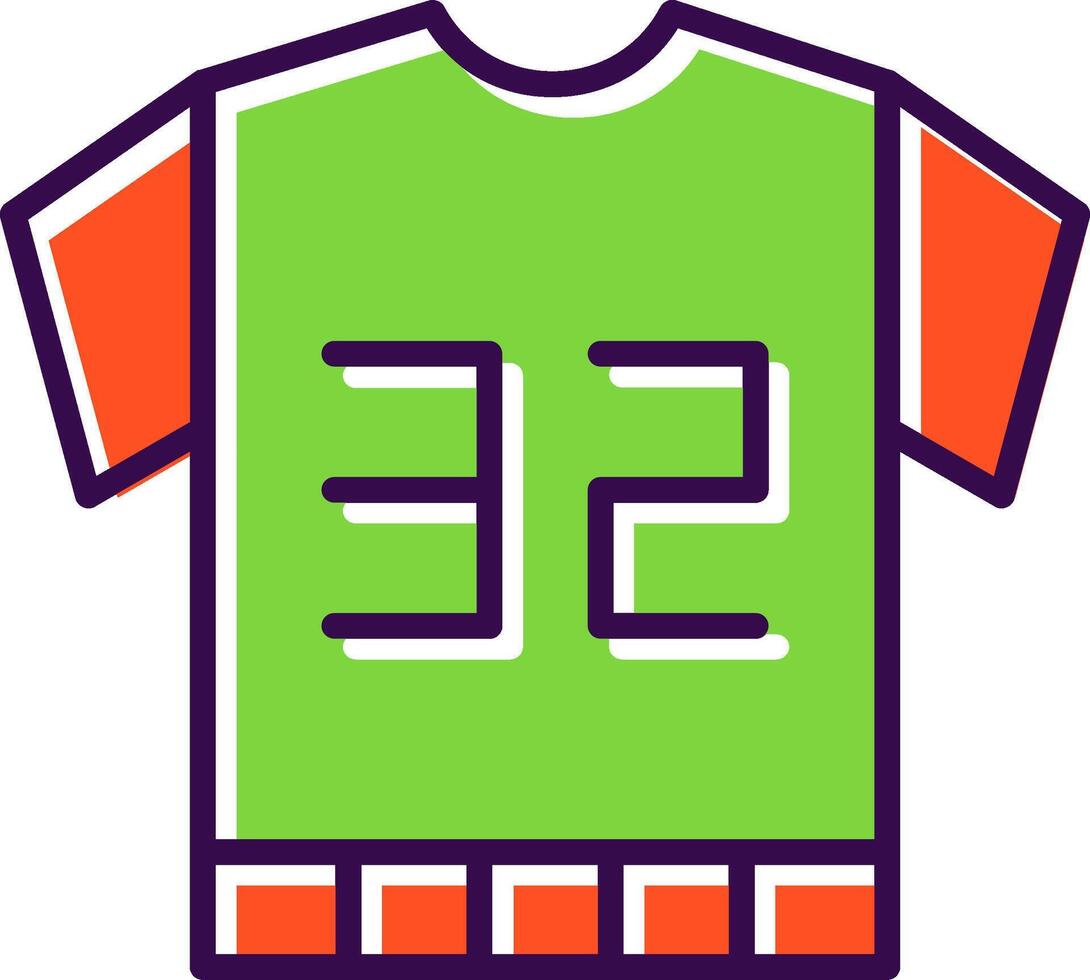 Amerikaans voetbal Jersey gevulde icoon vector