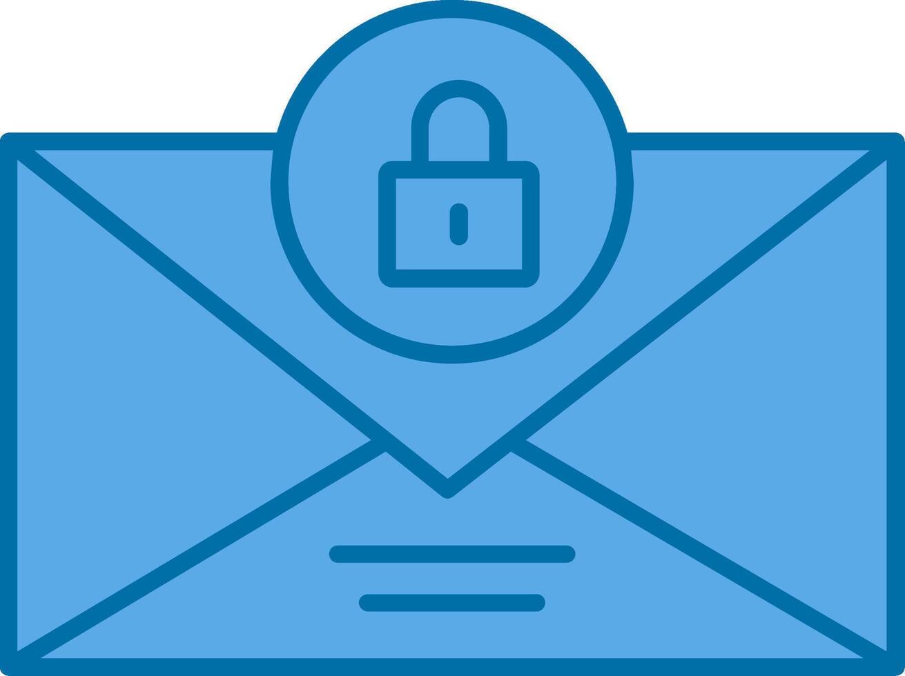 e-mail gevulde blauw icoon vector
