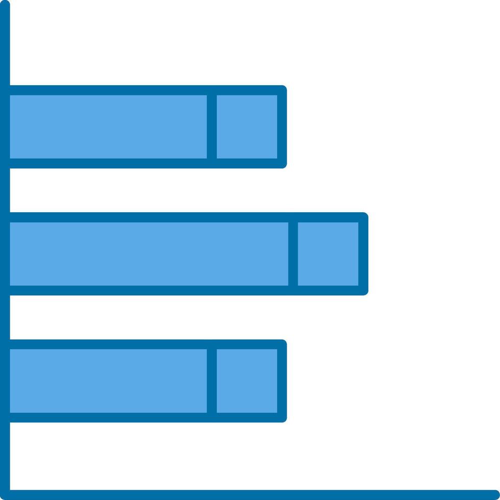 bar tabel gevulde blauw icoon vector