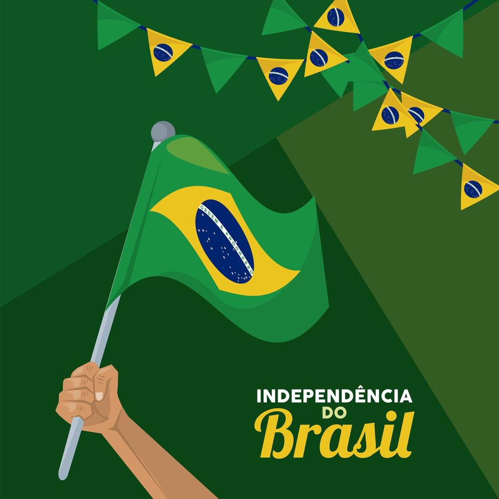gelukkige viering van de onafhankelijkheid van Brazilië vector