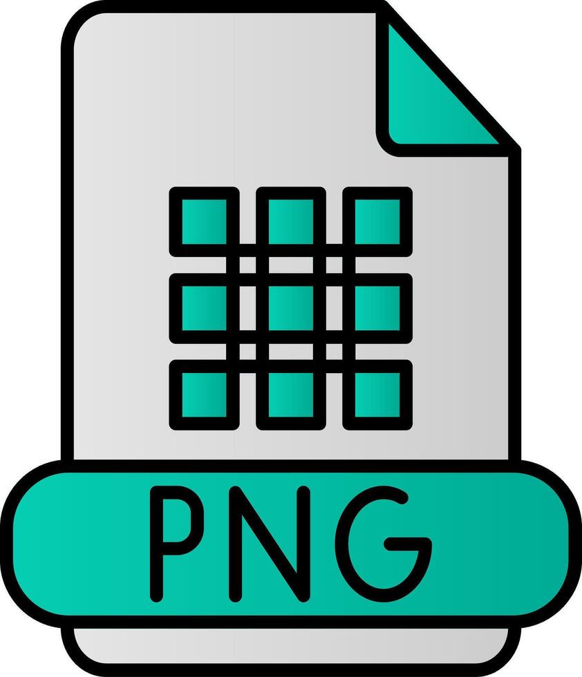 PNG lijn gevulde helling icoon vector