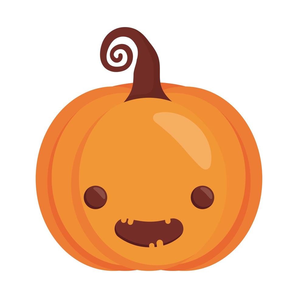 gelukkig halloween schattig pompoen hoofd karakter vector