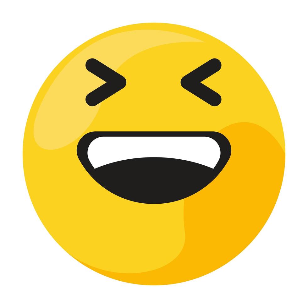 circulaire blije emoji glimlachen vector