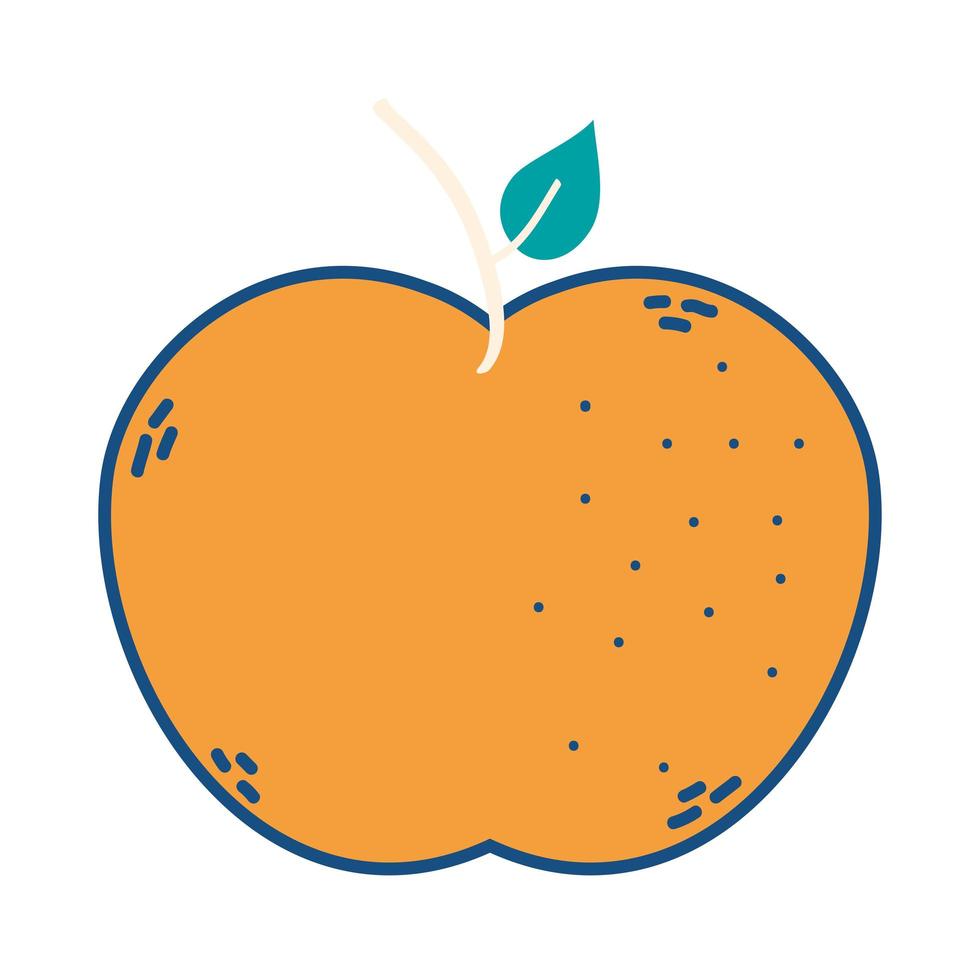 gele appel vers fruit gezond icoon vector