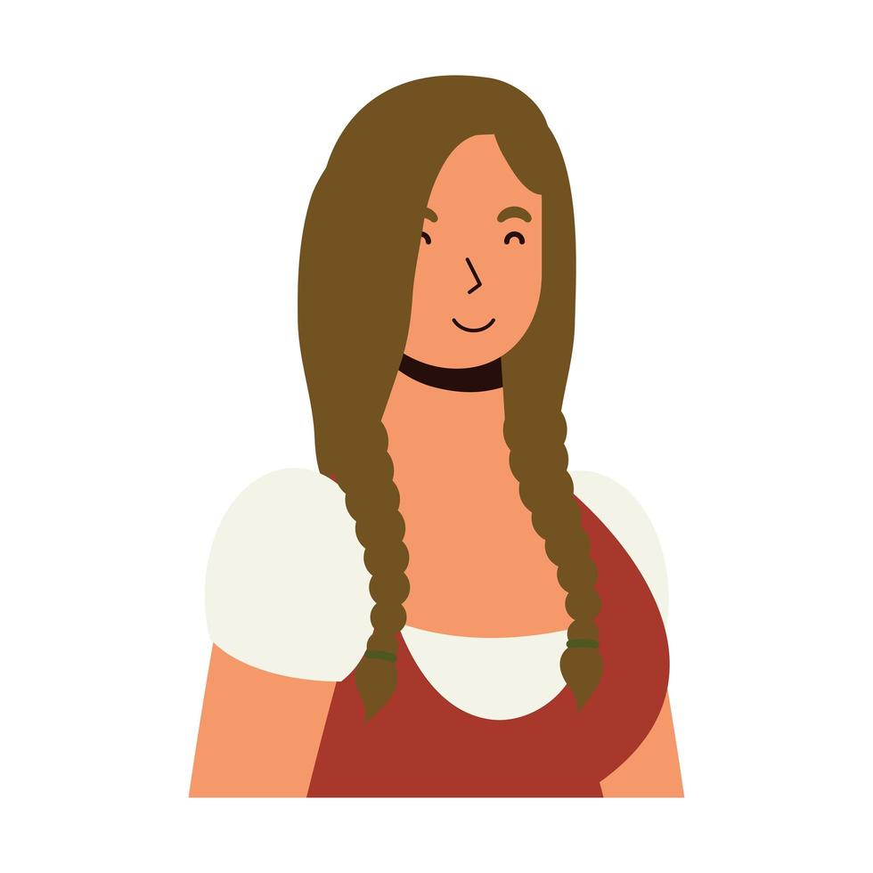 mooie Duitse vrouw avatar karakter vector