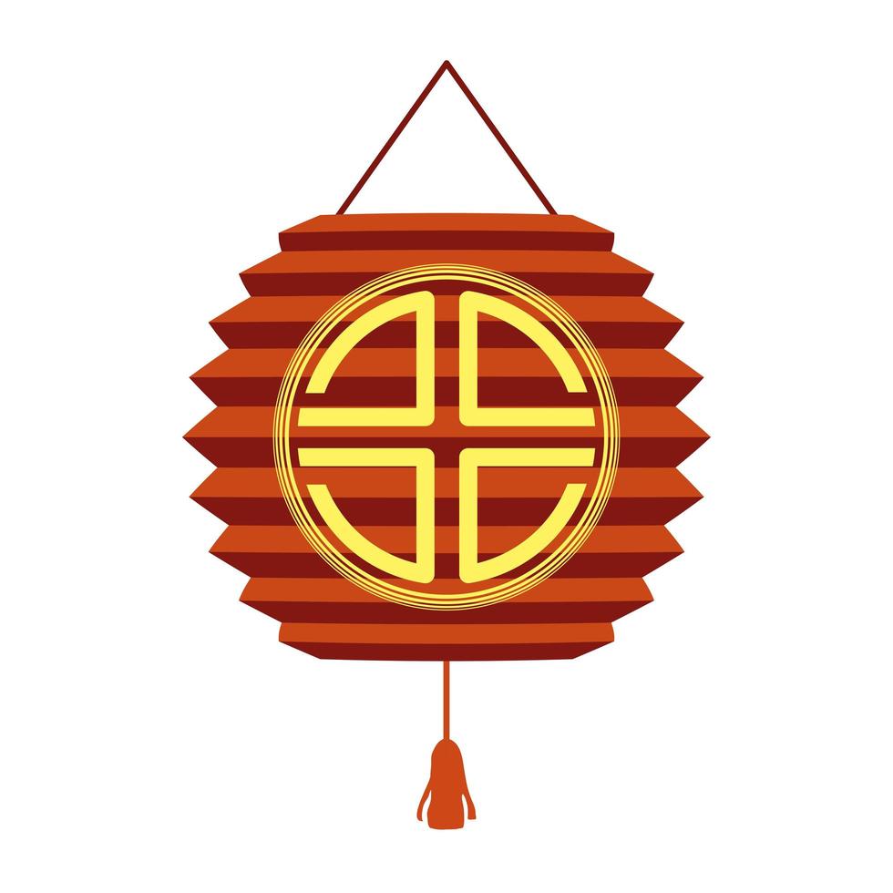 Chinese rode lamp met symbool decoratief hangend pictogram vector