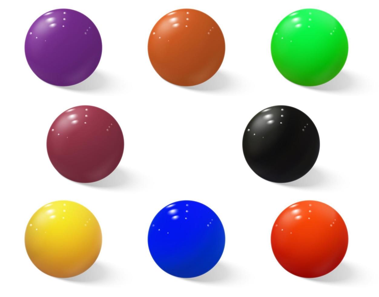 realistische plastic bollen. set van realistische ballen. vector. vector