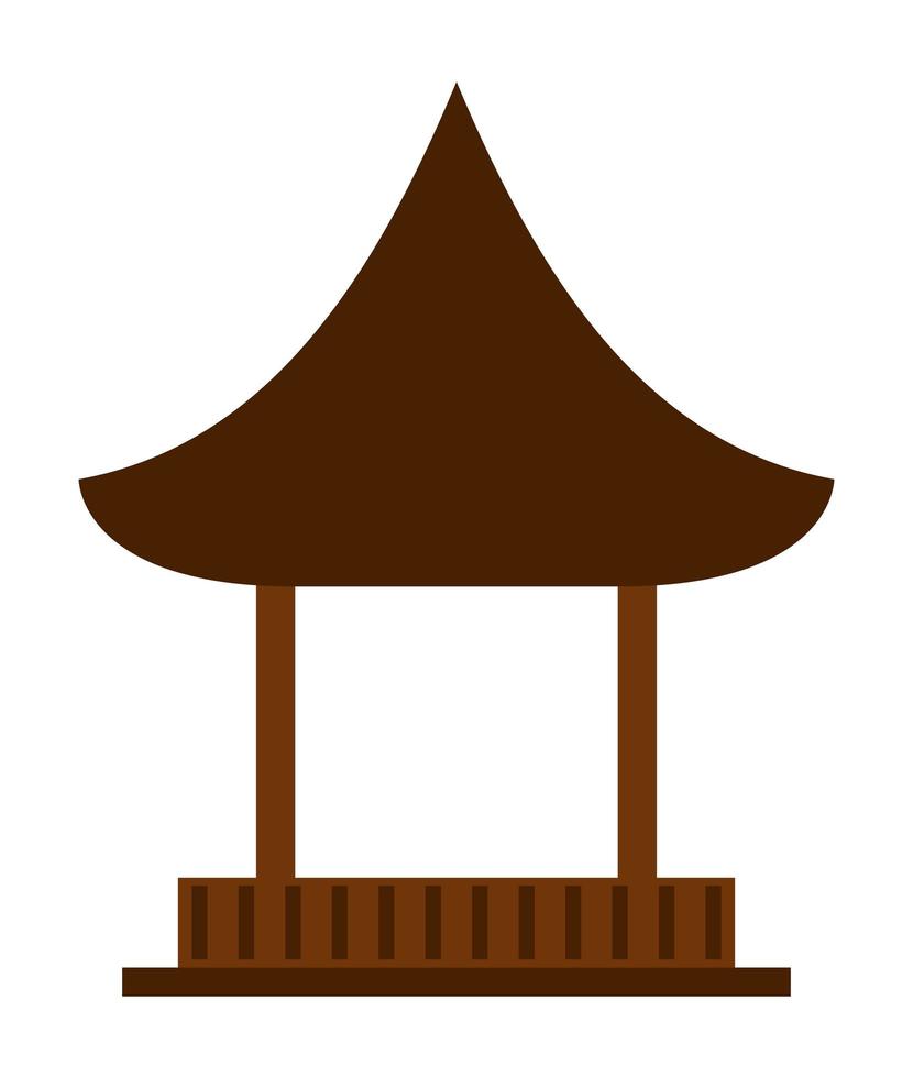 Aziatische cultuur pagode vector