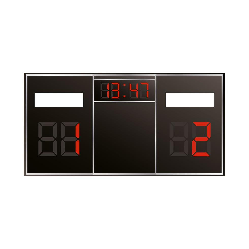 toernooi scorebord digitaal geïsoleerd pictogram vector