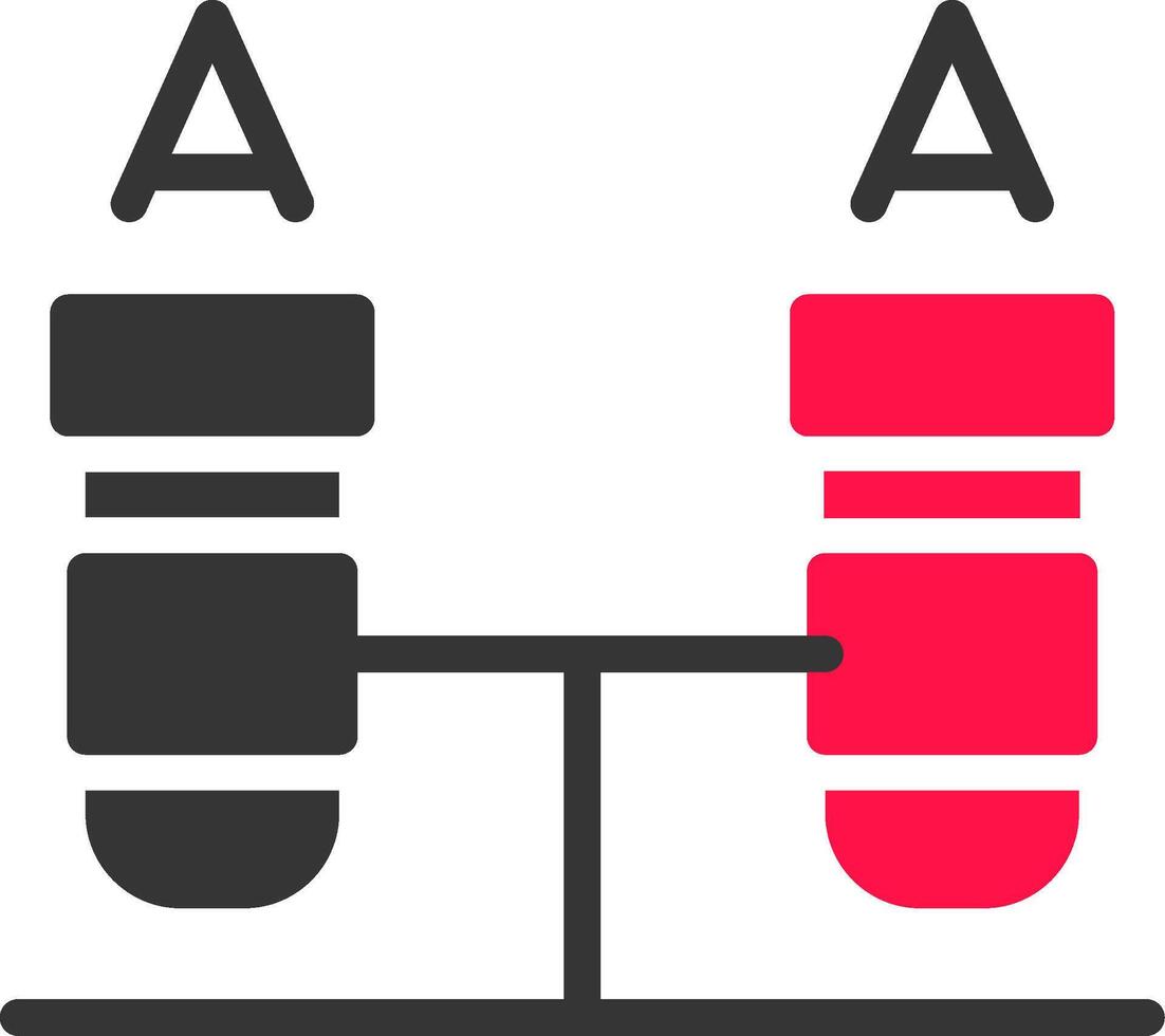 glyph rood en geel helling vector