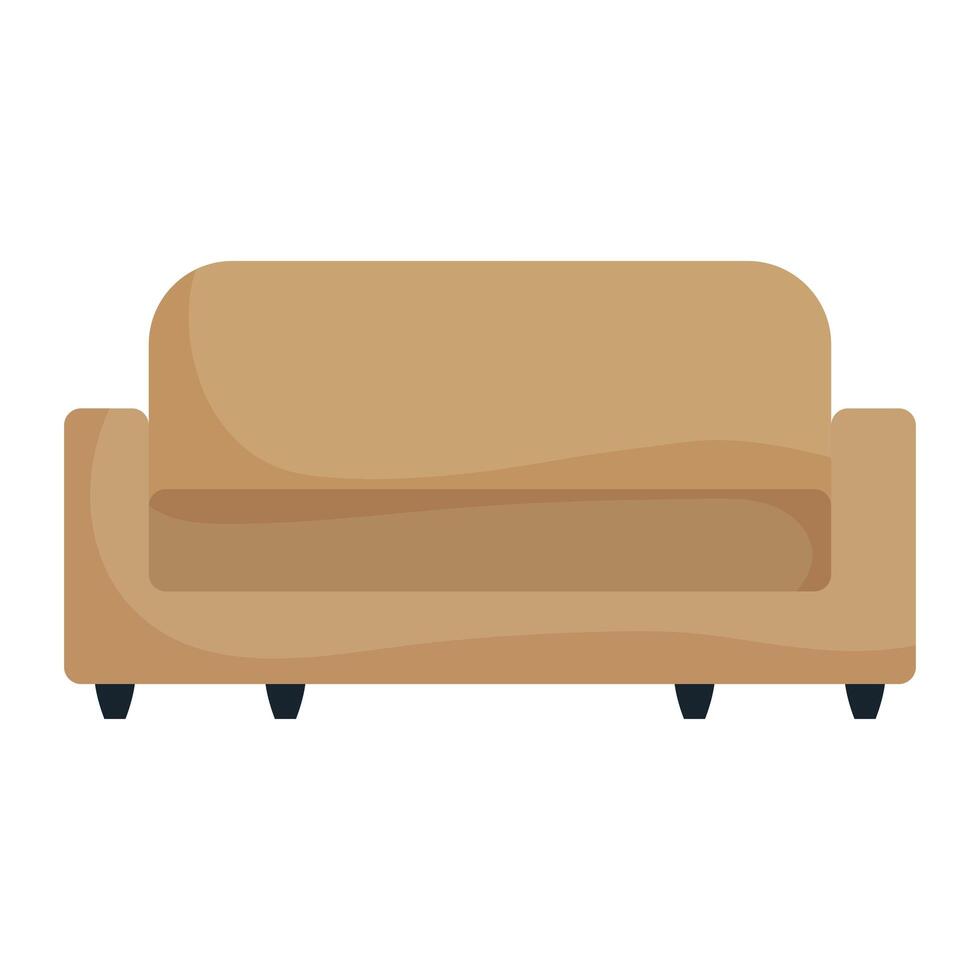 Sofa woonkamer forniture geïsoleerde pictogram vector