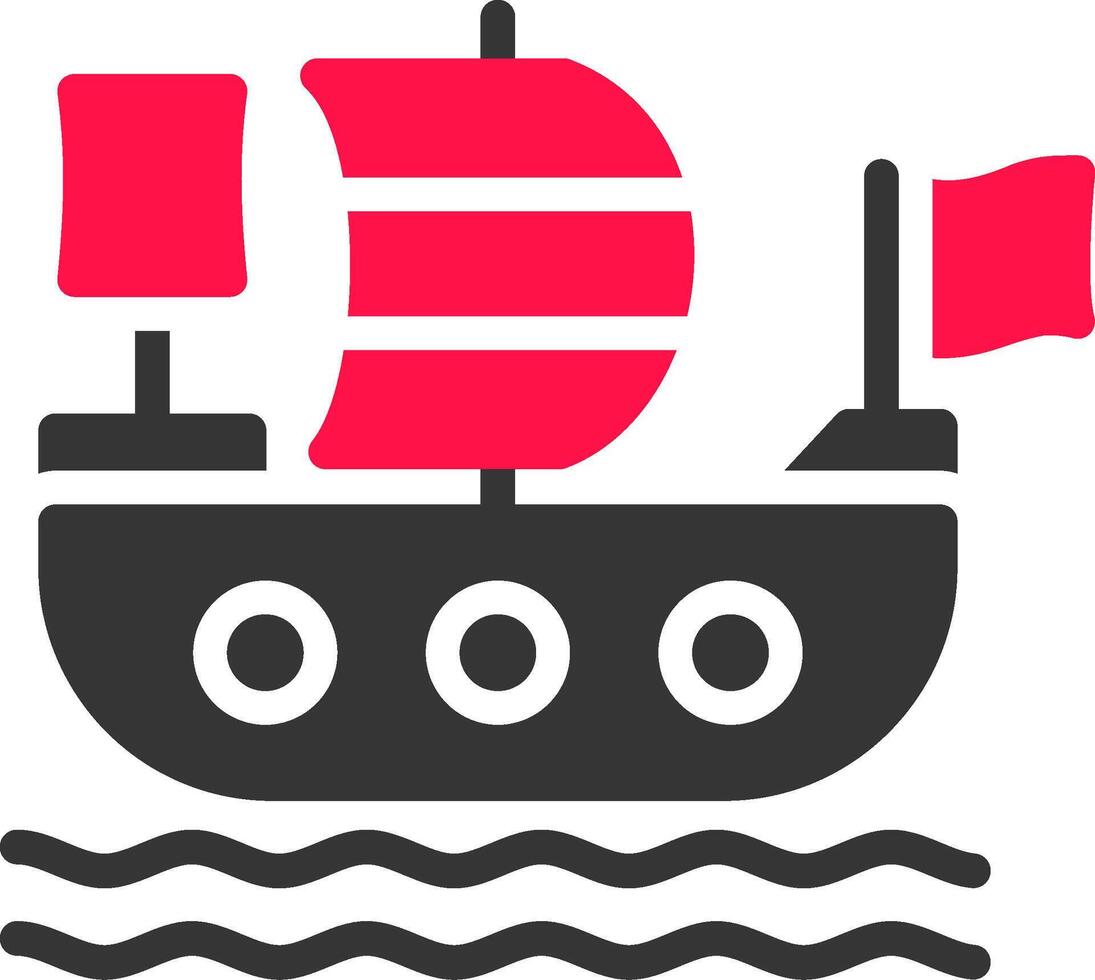 piraten schip creatief icoon ontwerp vector