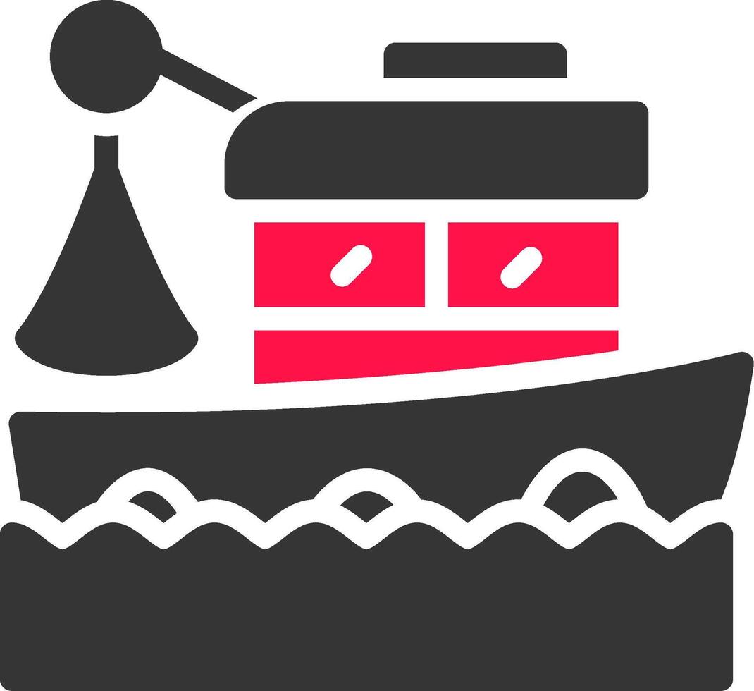 visvangst boot creatief icoon ontwerp vector