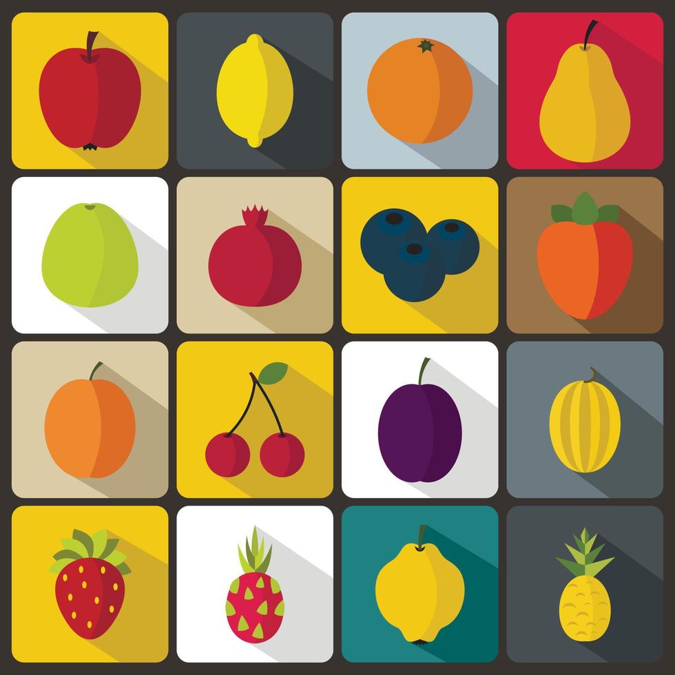 fruit pictogrammen instellen vector