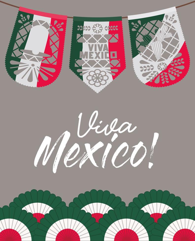 poster van viva mexico vector