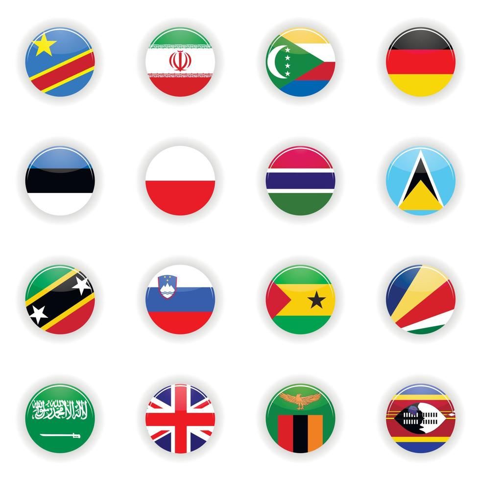 vlaggen set van de wereld vector