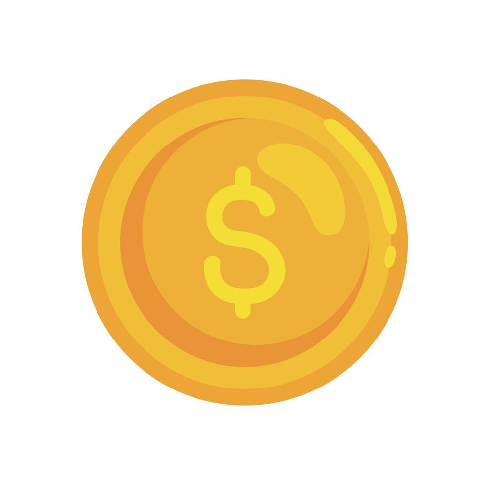 dollar munt pictogram vector