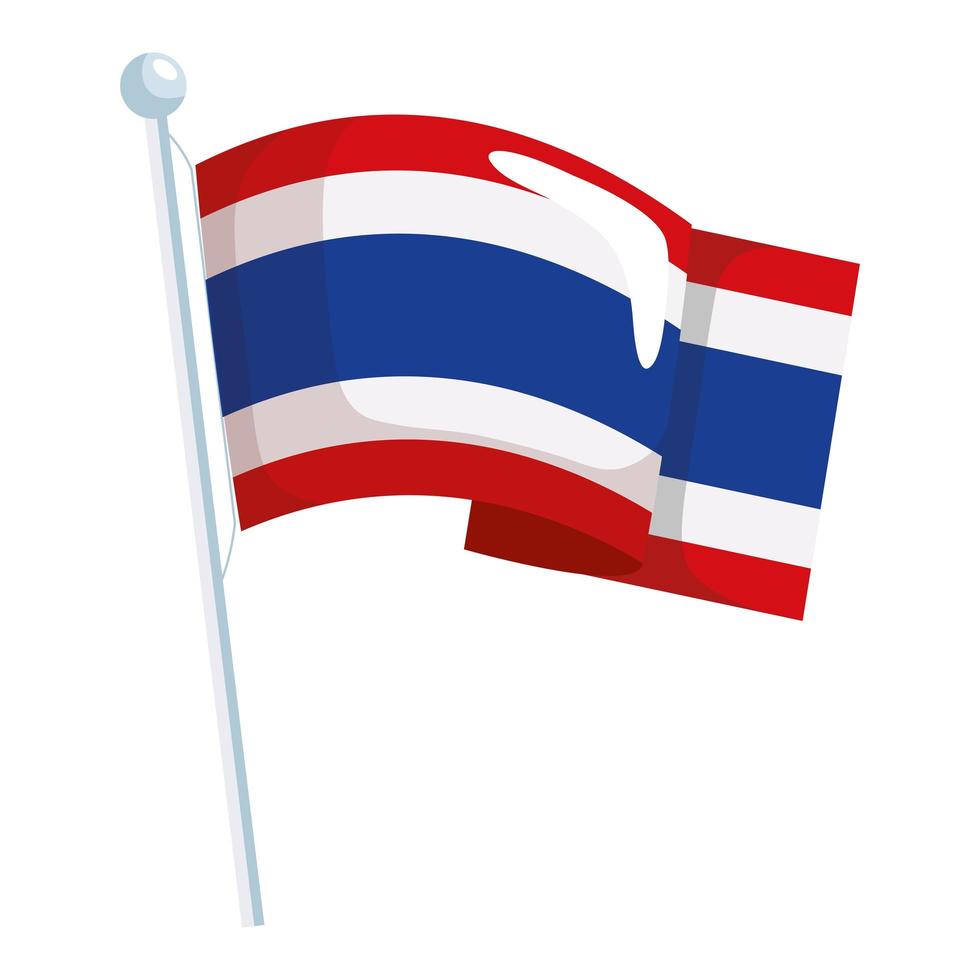 thaise vlag icoon vector