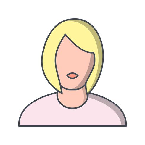 Vrouwelijke avatar pictogram vectorillustratie vector